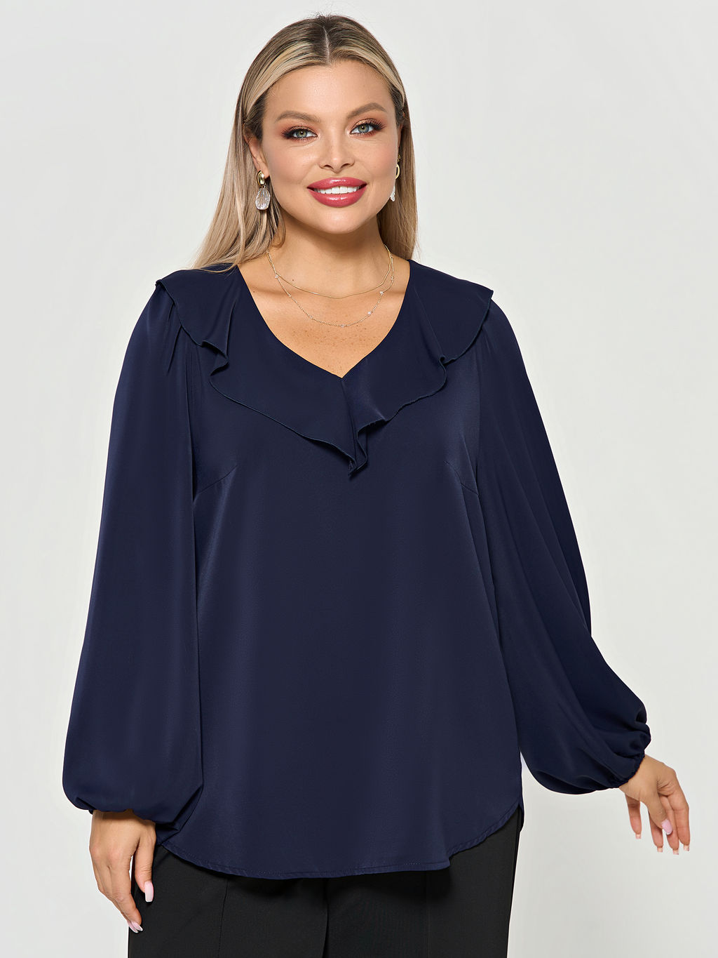 Блузка 0059-26 черничный