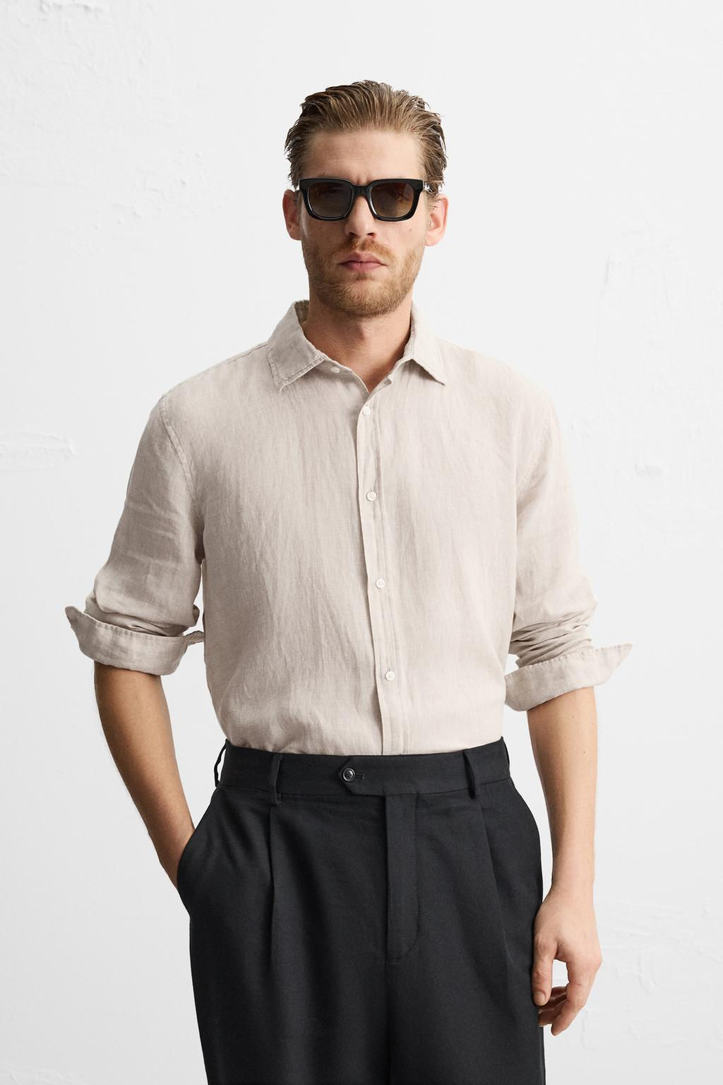 100% LINEN SHIRT - Zara фото 27