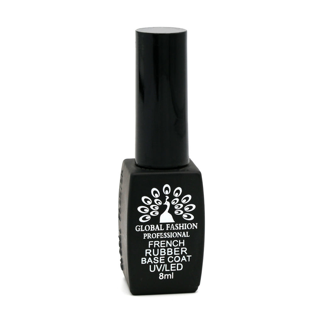 Каучуковая база для гель лака френч, Rubber Base Coat French, 8 мл., Global Fashion 10  фото 4