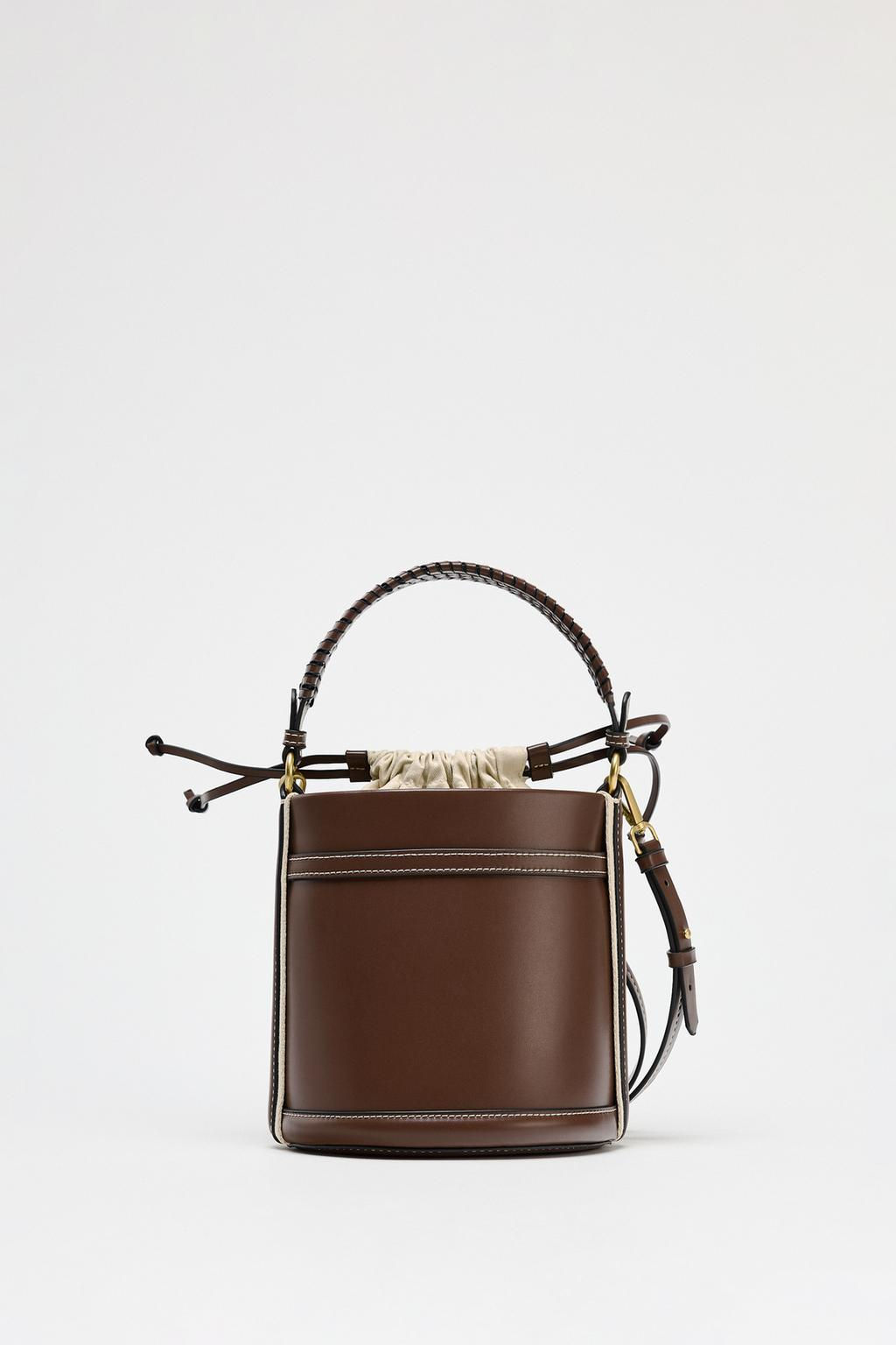 DOUBLE HANDLE BUCKET BAG - Zara фото 2