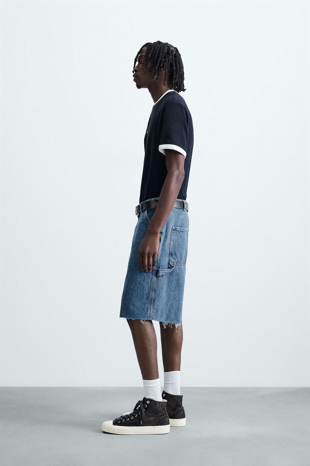 CARPENTER POCKET DENIM BERMUDA SHORTS - Zara фото 22