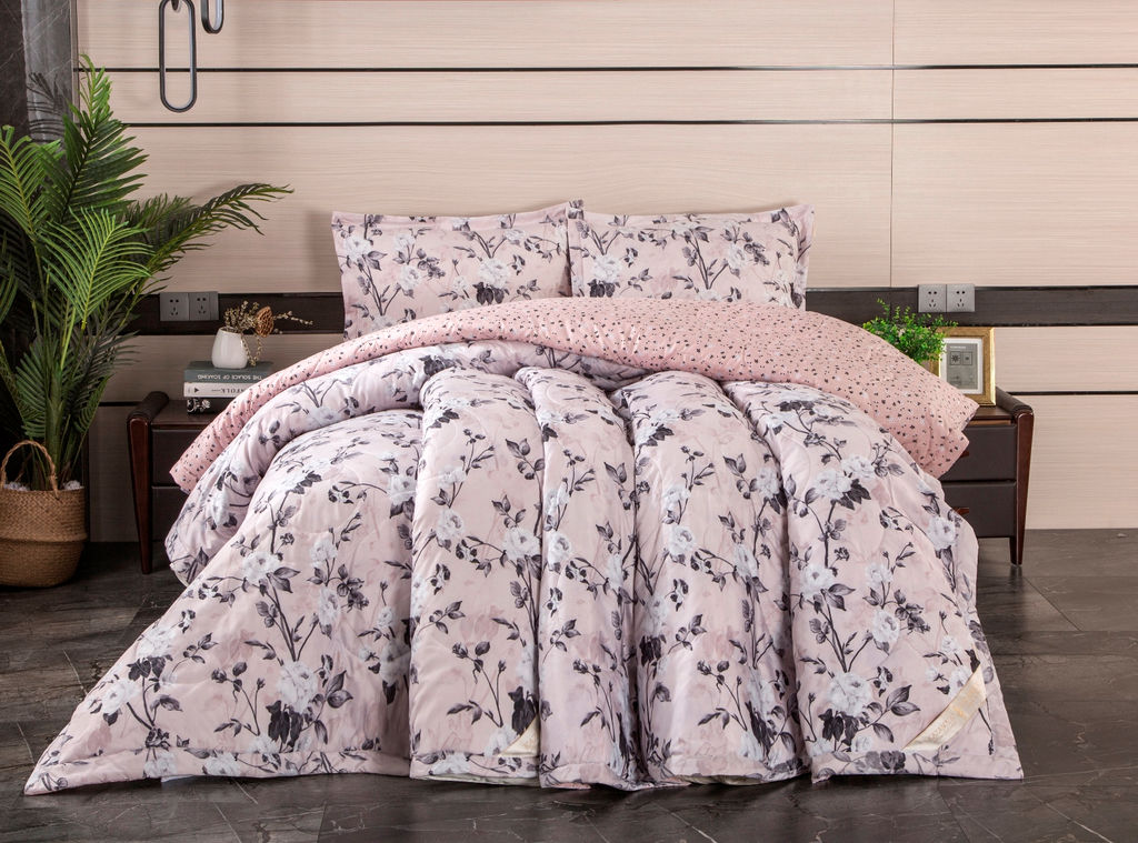 Комплект с одеялом Дора (пудра платина)