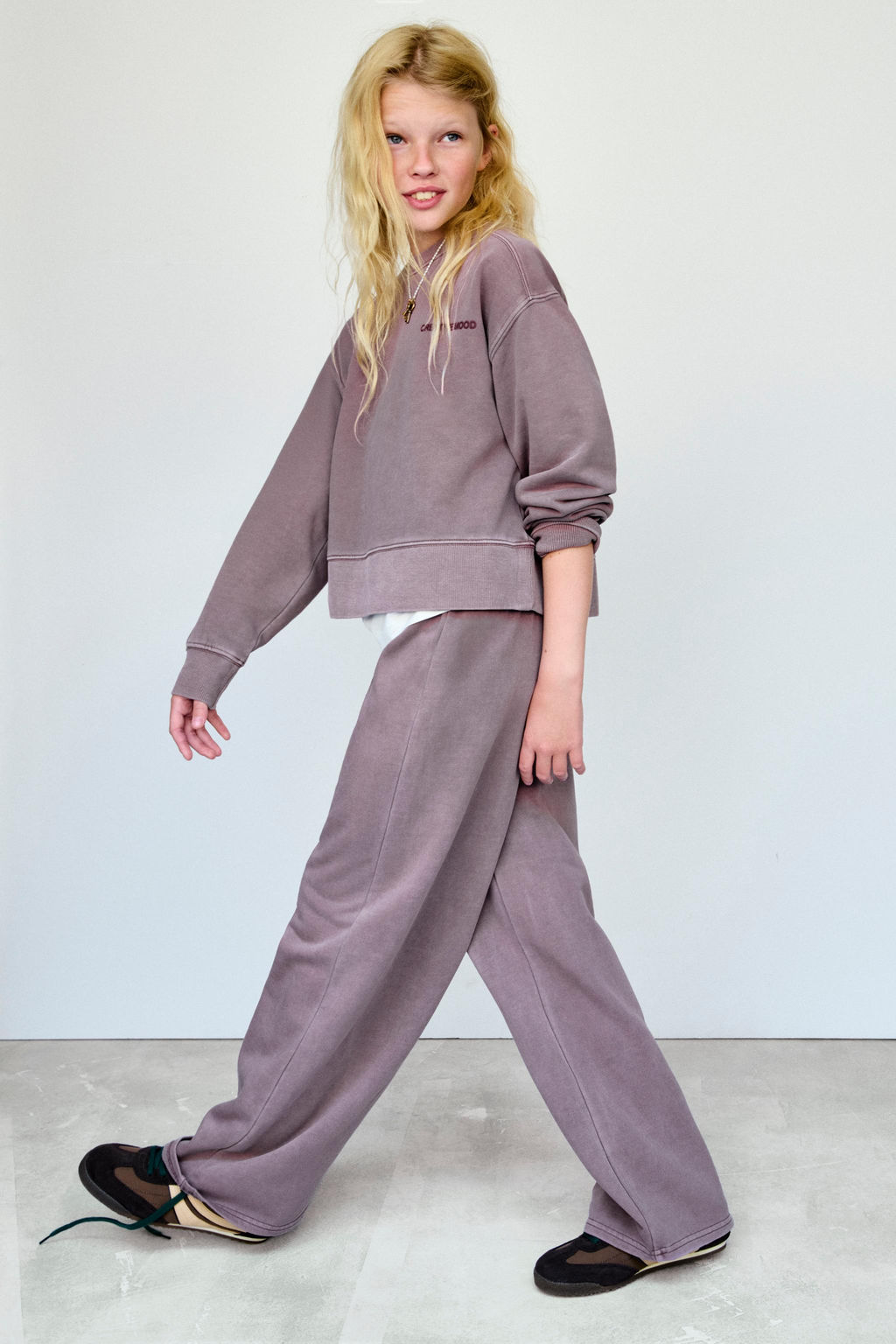 WASHED-EFFECT WIDE-LEG TROUSERS - Zara фото 5