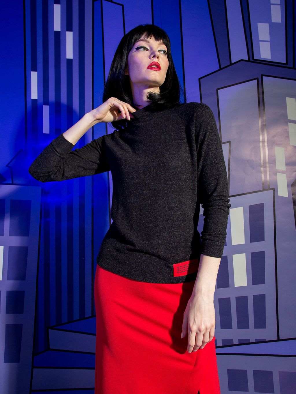 Джемпер с воротником-стойкой - Priz фото 5