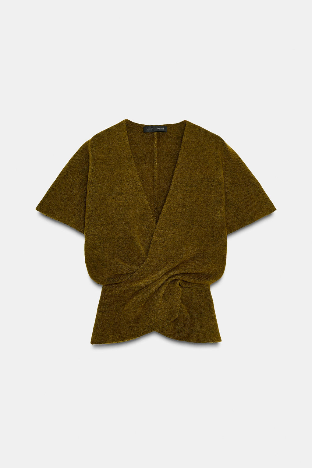 DRAPED KNIT SHORT SLEEVE JUMPER - Zara фото 2