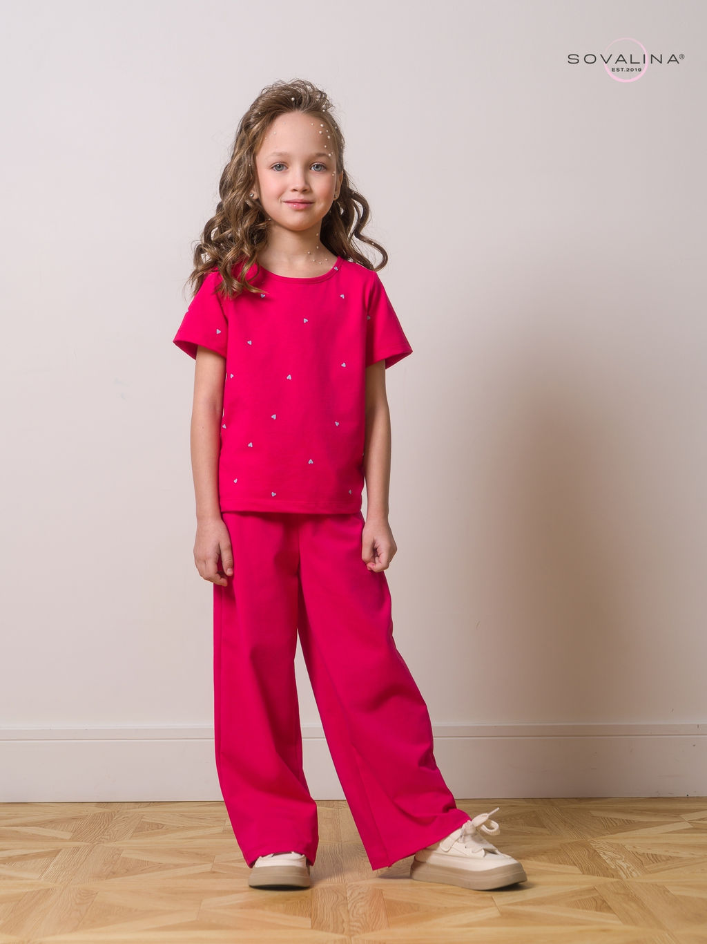 Костюм Лето сердечки малина-маджента - Sovalina фото 13