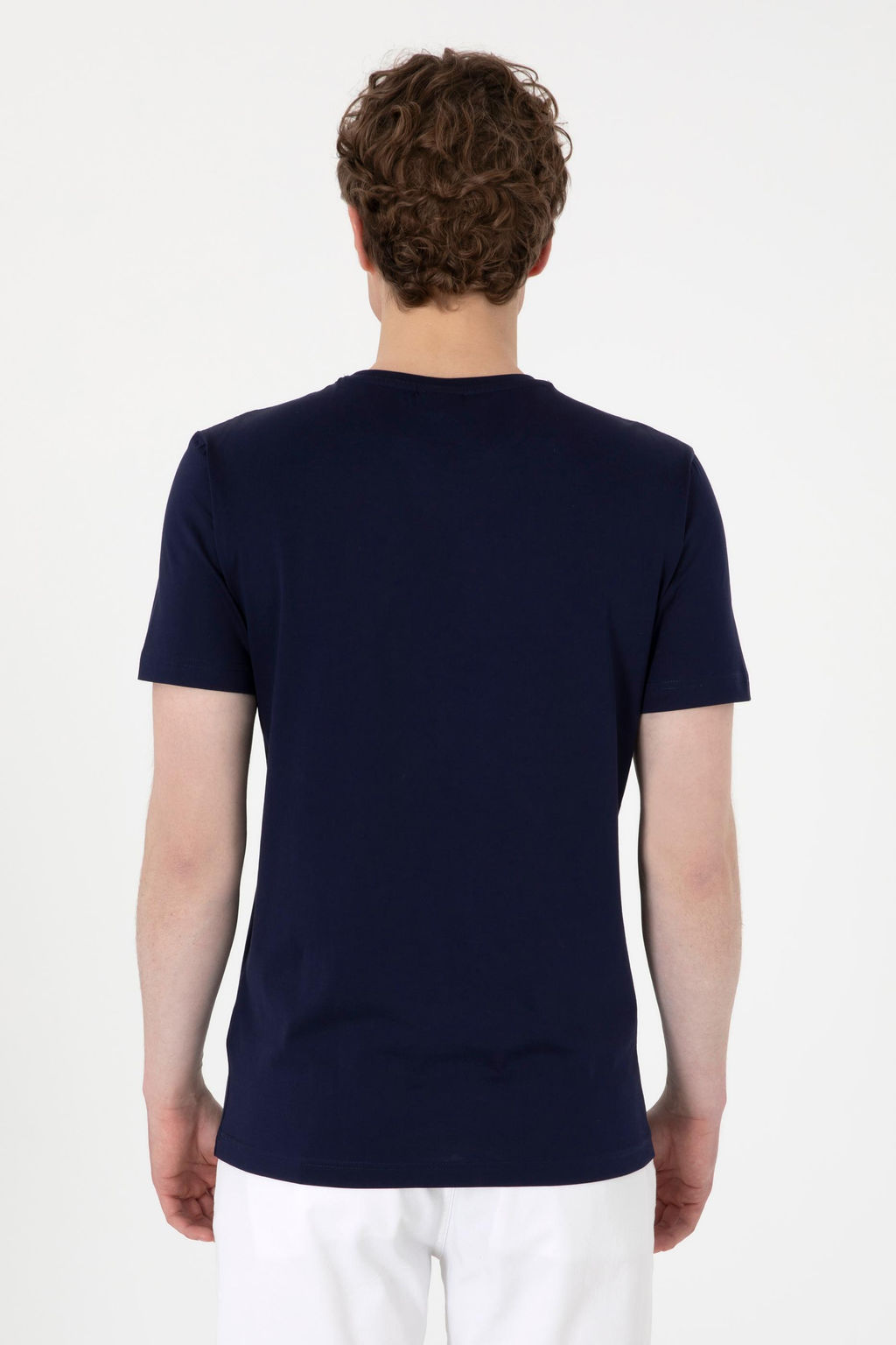 Erkek Regular Fit Bisiklet Yaka Lacivert Basic Ti__rt - U.s. polo assn фото 6