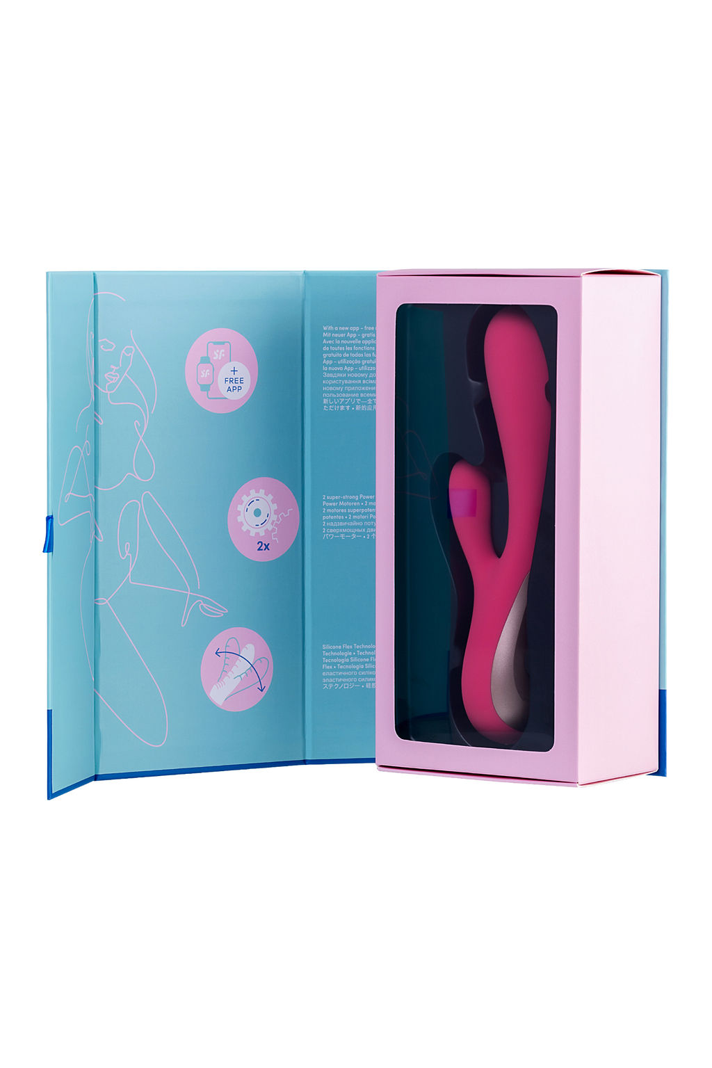 Нереалистичный вибратор Satisfyer Mono Flex, силикон, красный, 20,4 см.