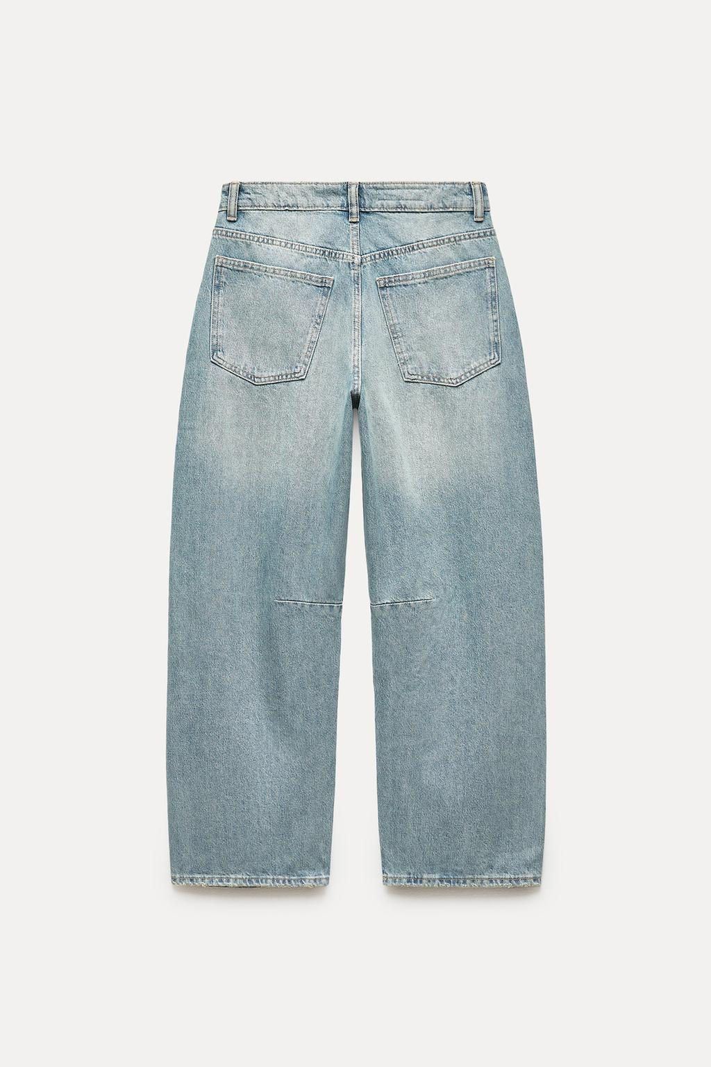 TRF BAGGY BALLOON MID-RISE JEANS - Zara фото 3
