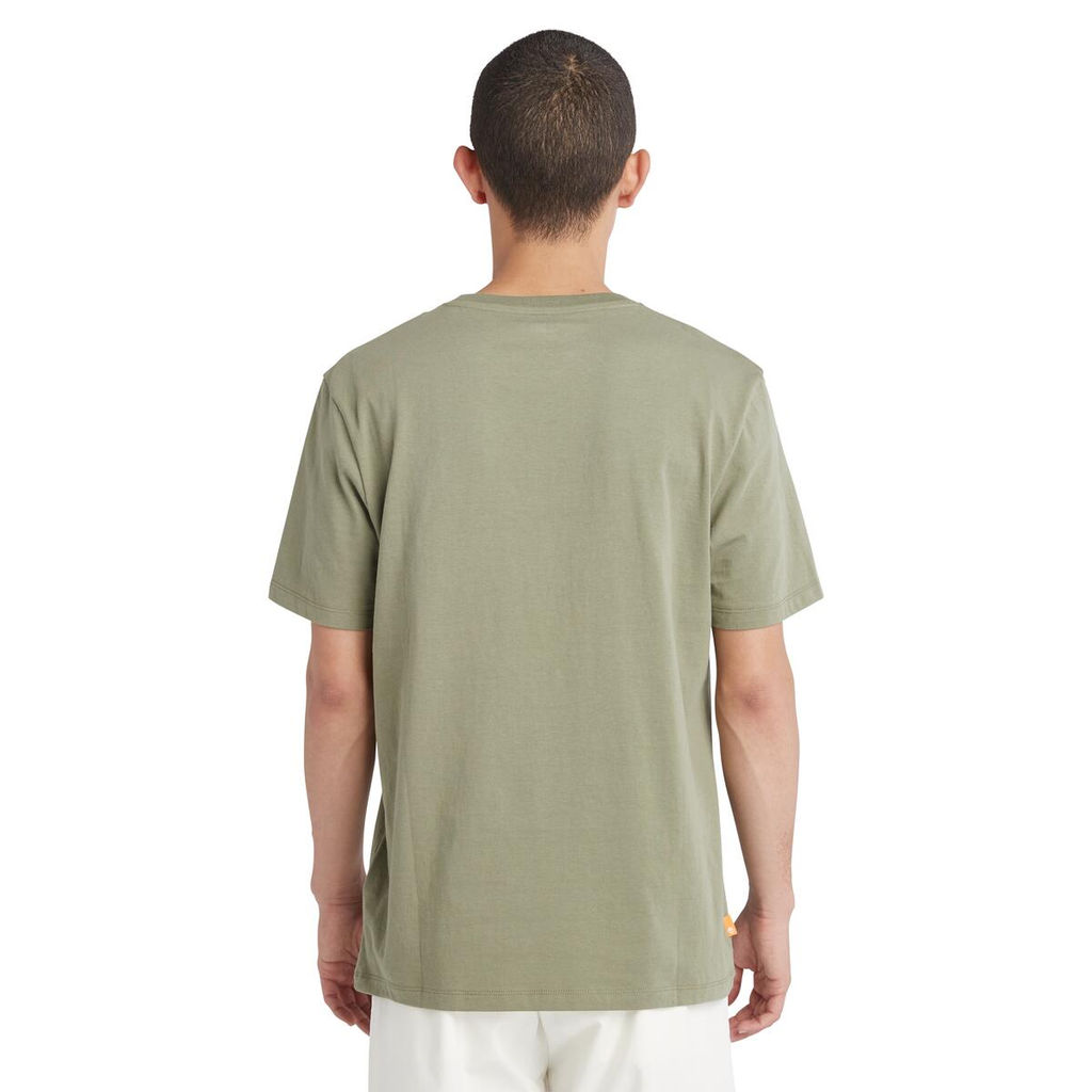 Футболка Timberland T-Shirt Kennebec River Tree Logo Regular оливковая  фото 4