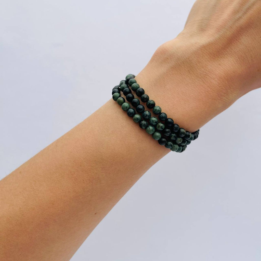 Бусины для украшений из Яшмы "Камбаба" (82 бусины) 37 см