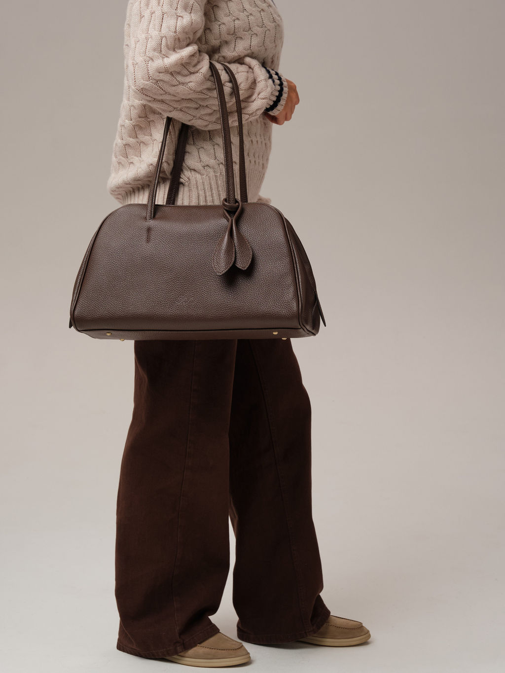 Кожаная сумка Petal DBR 31338 коричневый торф  фото 5