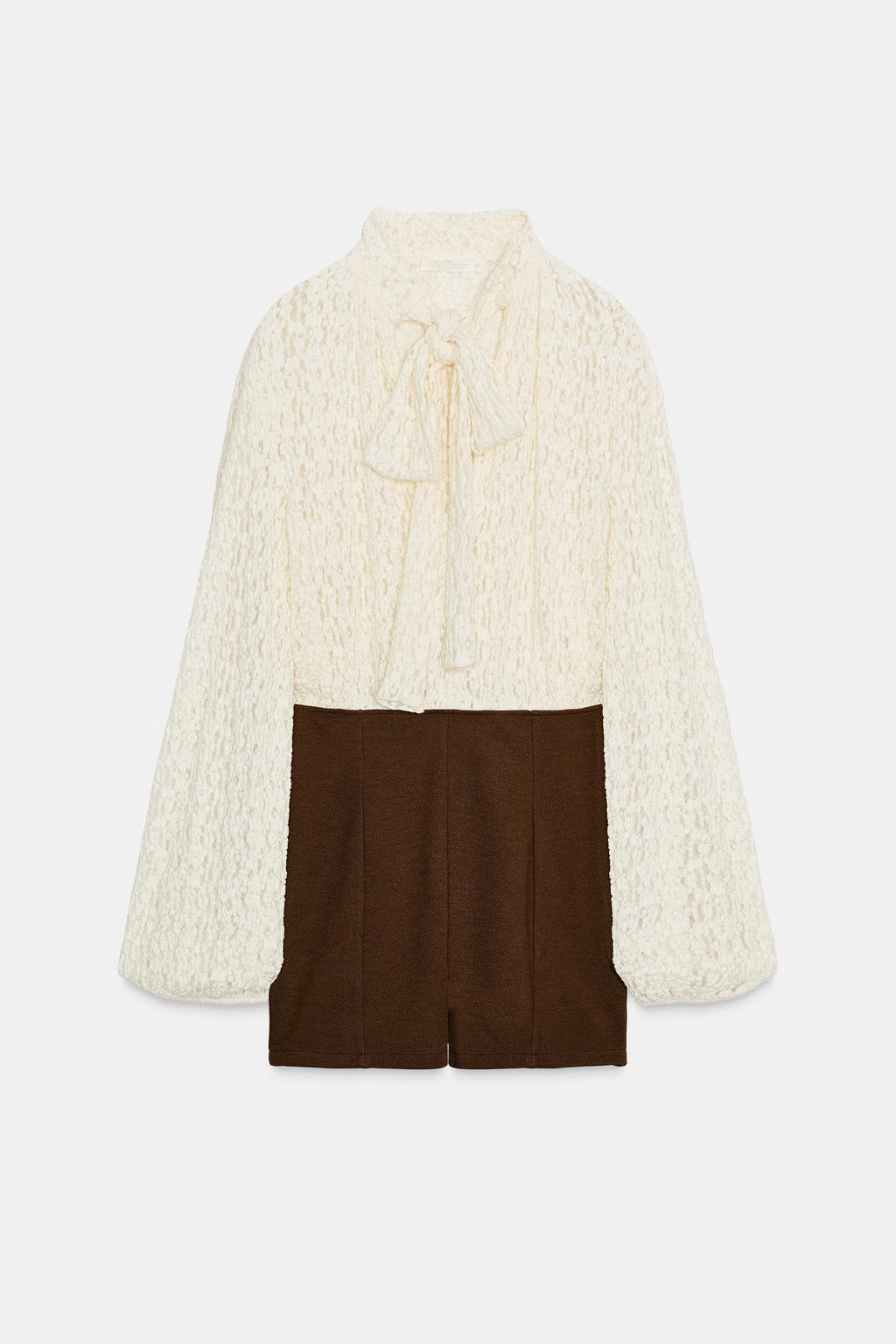 CONTRAST TIE PLAYSUIT - Zara фото 6