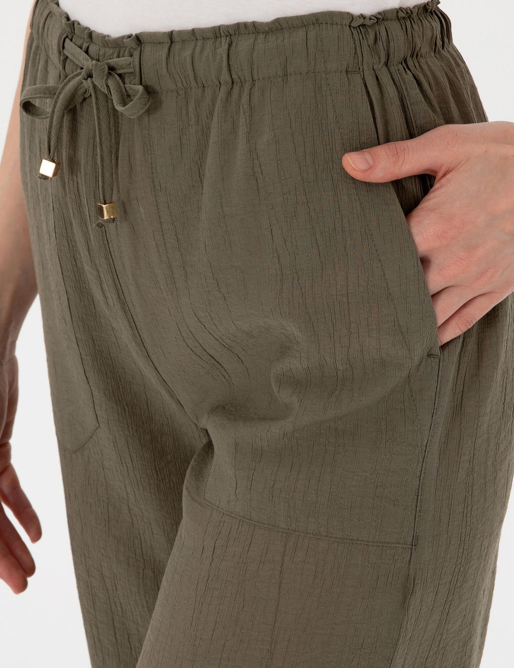 Haki Loose Fit Kanvas Pantolon - Pierre cardin фото 5