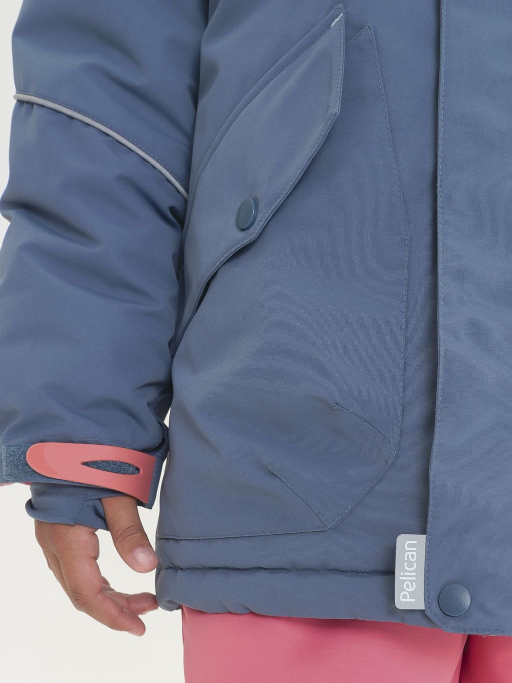 PELICAN, куртка для девочек, Темно-серый