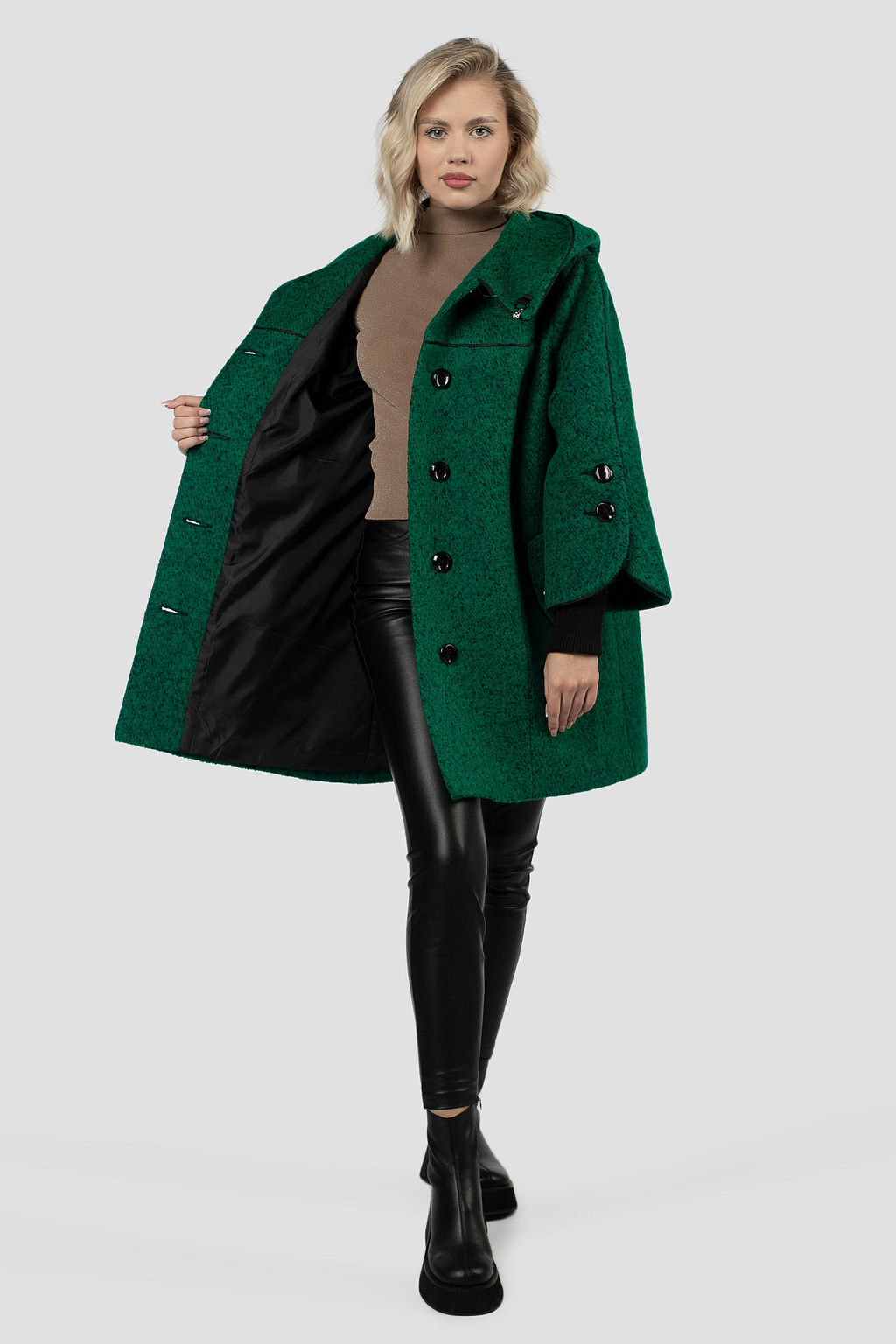 01-11982 Пальто женское демисезонное - El podio фото 3