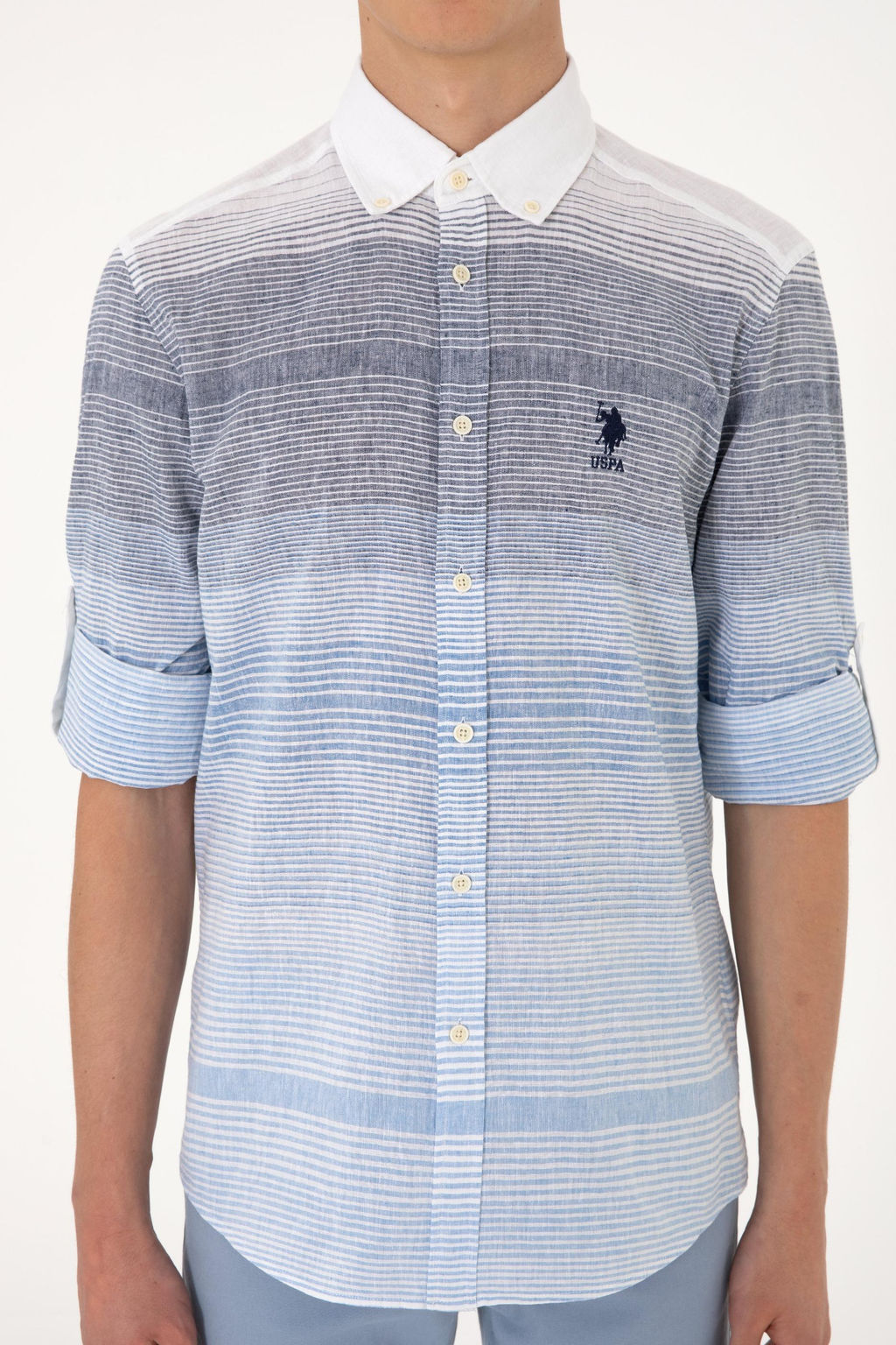 Erkek _ndigo Uzun Kollu G_mlek Sepette S_rpriz _ndirim - U.s. polo assn фото 6