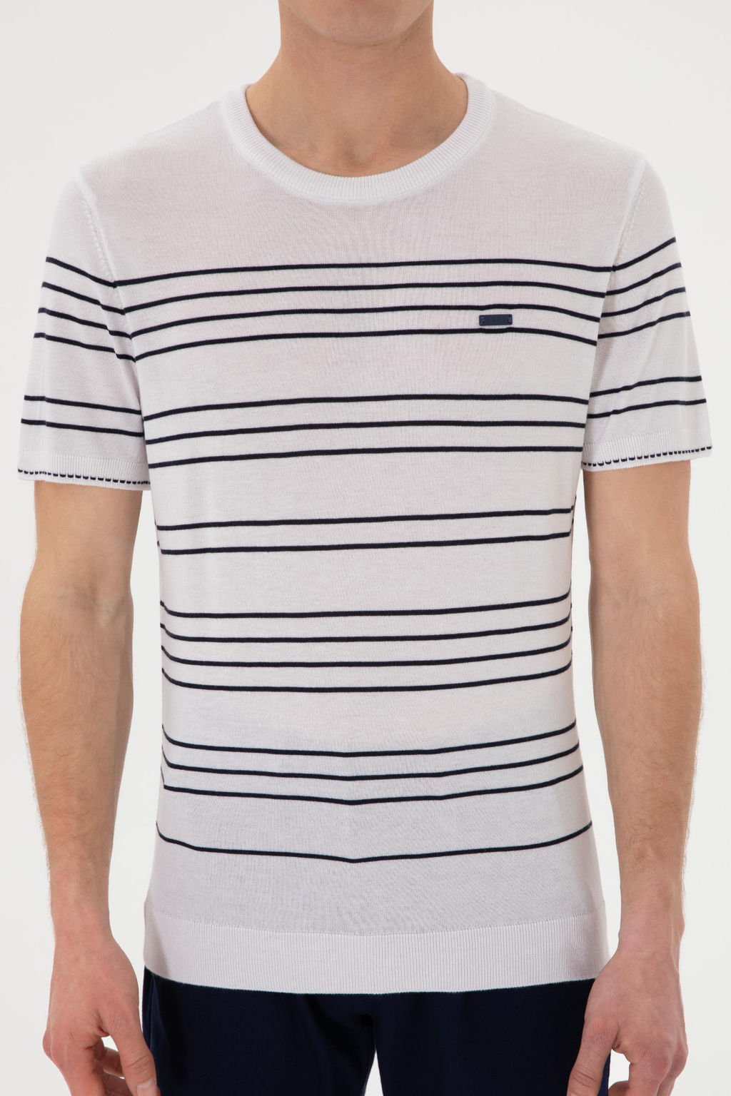 Erkek Slim Fit Bisiklet Yaka Beyaz Ti__rt Sepette S_rpriz _ndirim - U.s. polo assn фото 6