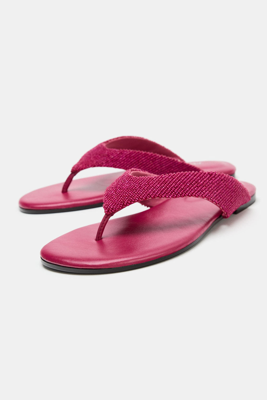 SANDALIA PLANA BEADS / Rosa - Zara фото 5