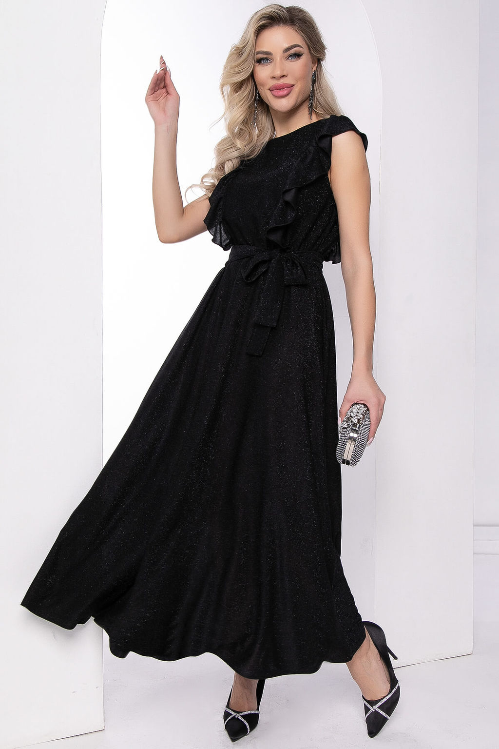 Платье Аурелия (мерцающий черный) П8003 - Lt collection фото 13