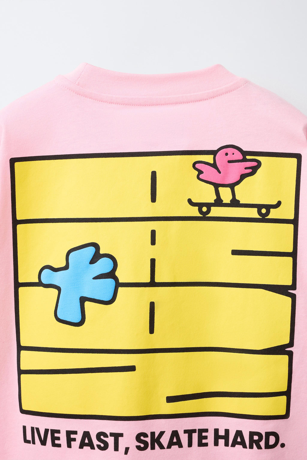 CAMISETA ESTAMPADO LOGO / Rosa