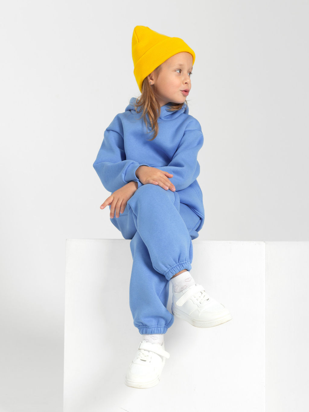 Костюм детский футер 3-х нитка начес пенье "Бейби Стайл" ГОЛУБОЙ 3