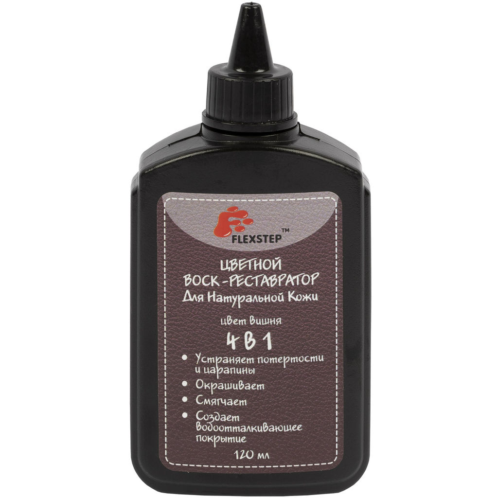 FLEXSTEP Воск-реставратор для натуральной кожи LDV-120 для кожи 120 мл вишня