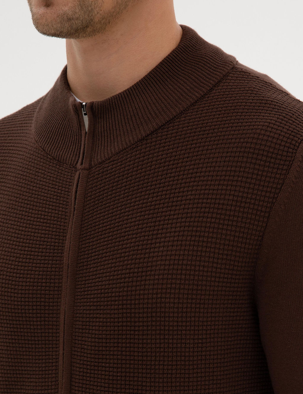 Kahverengi Slim Fit Fermuarl_ Triko H_rka - Pierre cardin фото 7