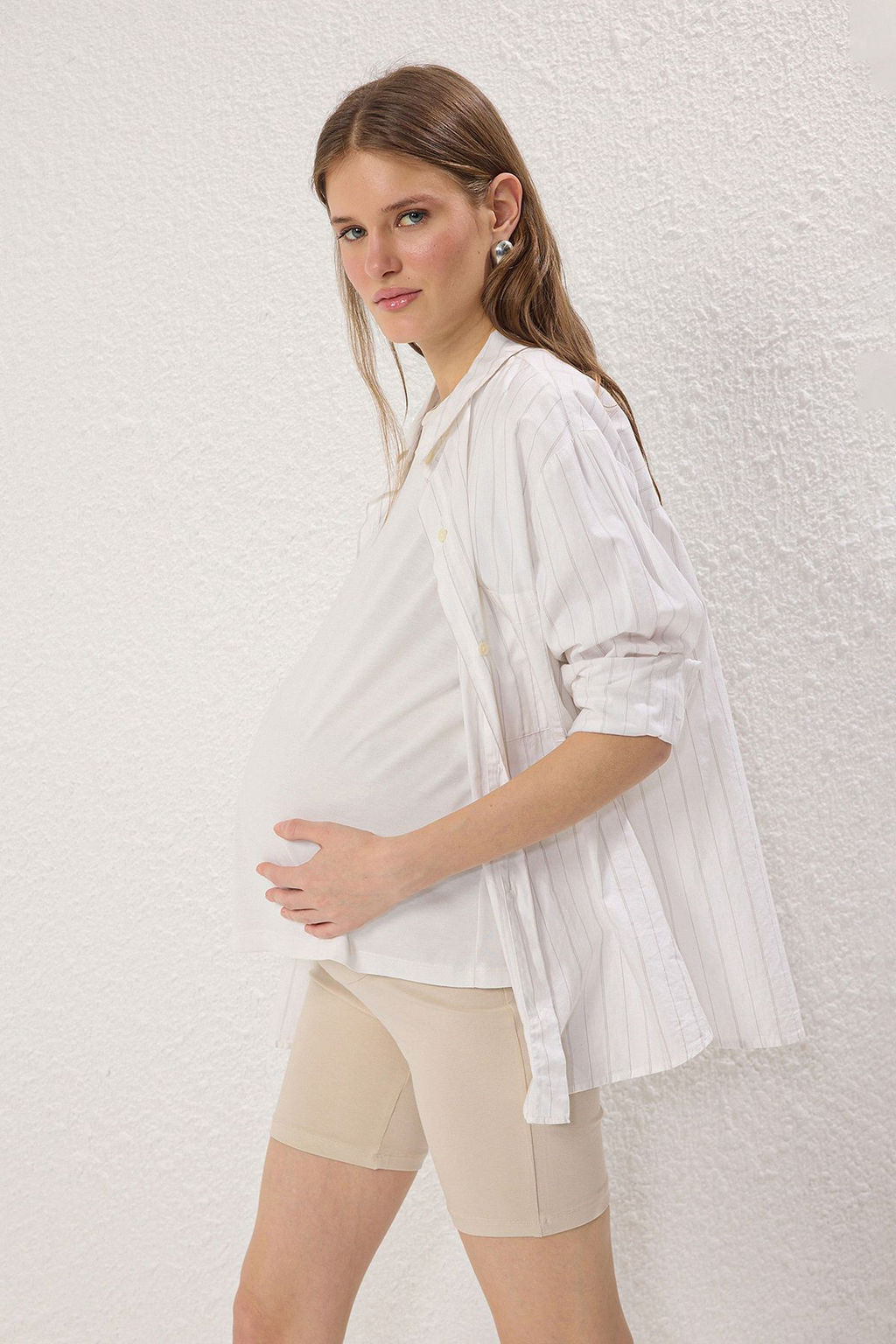 Siyah-Ten Kar?n Panelli Hamile Tayt TBBSS25BV00003 - Trendyolmilla фото 8