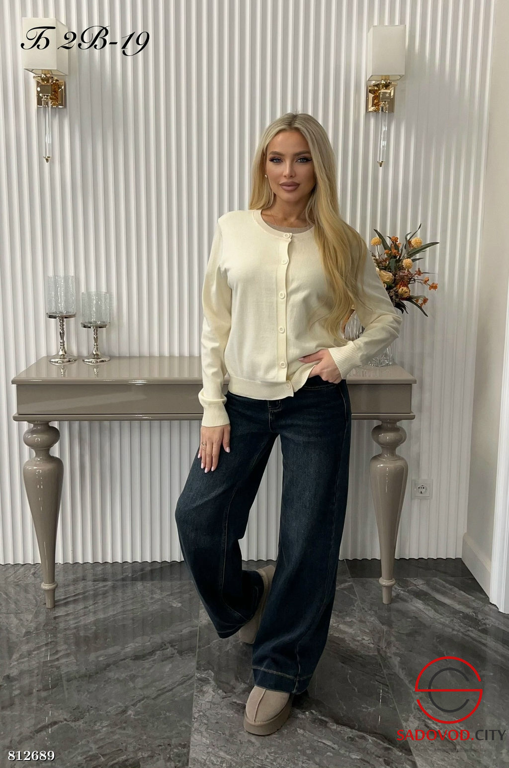 Кофта обманка женская с пуговицами - Bruno фото 3