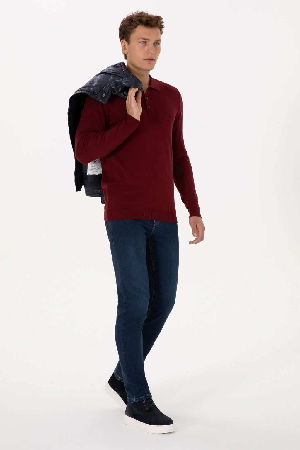 Erkek Bordo Basic Kazak - U.s. polo assn фото 11