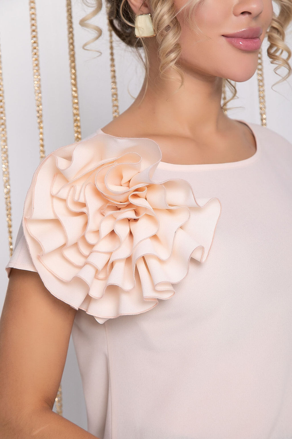 Блуза Розали (персик) Б12146-41 - Lt collection фото 3