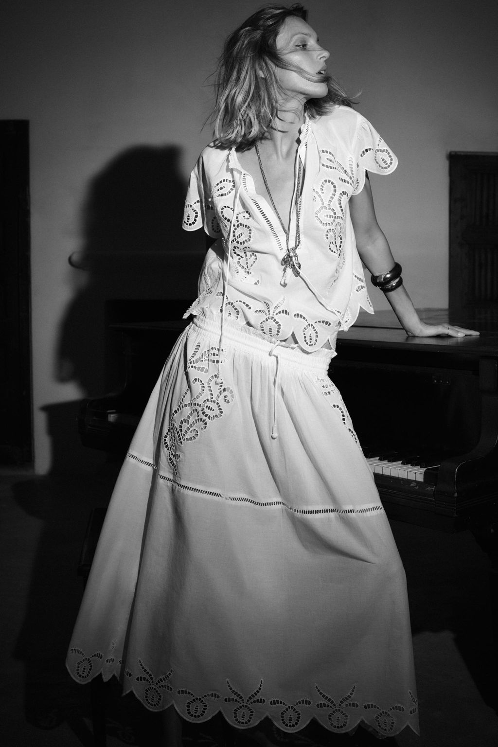 ZW COLLECTION EMBROIDERED LONG SKIRT - Zara фото 2