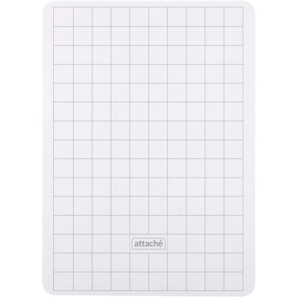 Доска двусторонняя маркерная Attache А4 белый/клетка+ маркер+салфетка  фото 2
