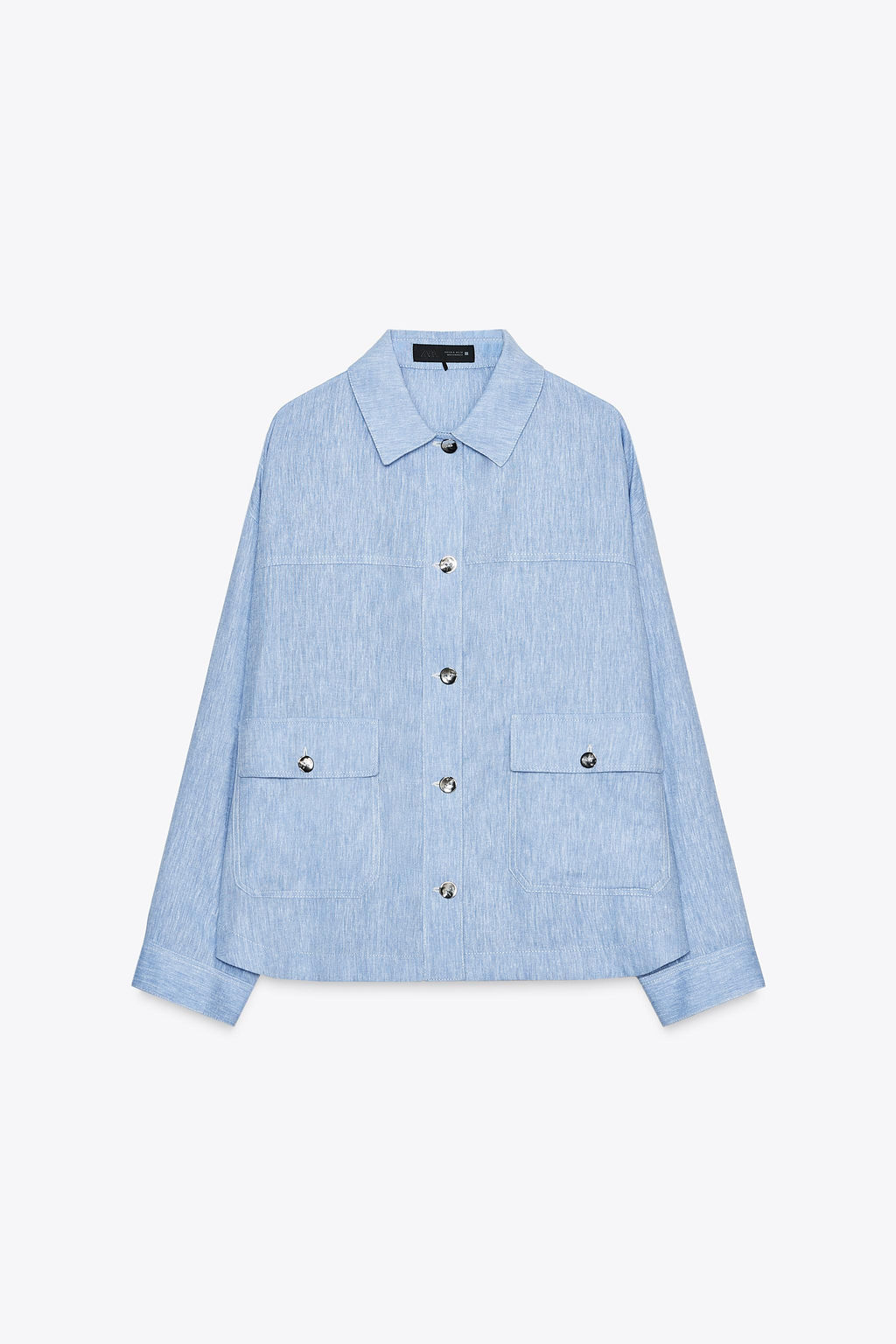 LINEN BLEND OVERSHIRT - Zara фото 8