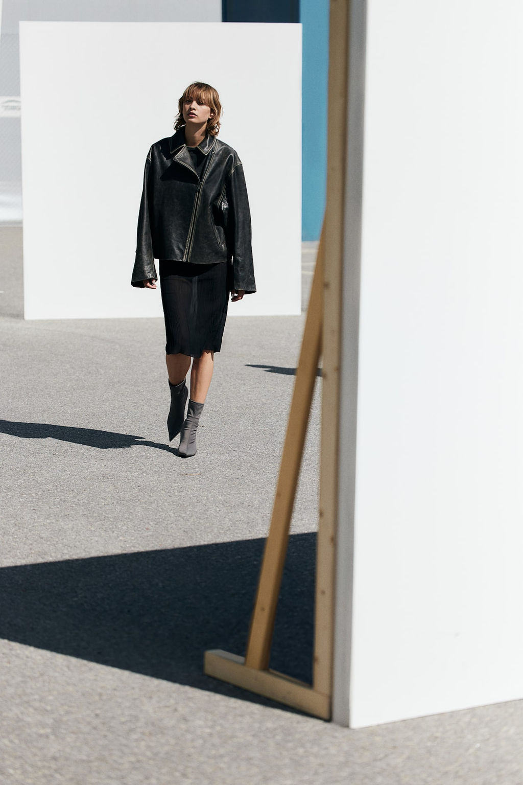 Falda transparente en tejido arrugado - H&m фото 3