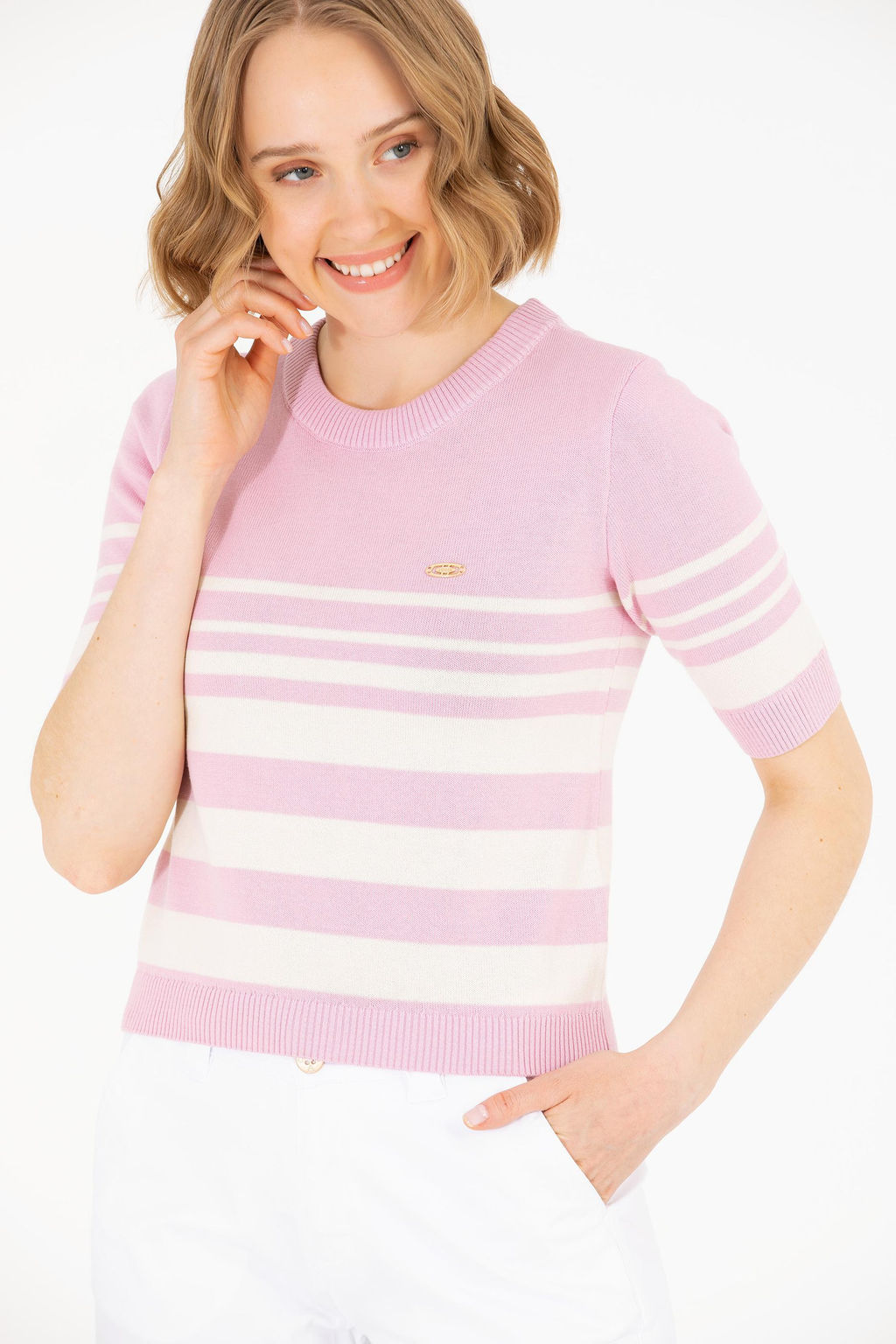 U. S. Polo Assn Женский свитер с круглым вырезом Магнолия - U.s. polo assn фото 15