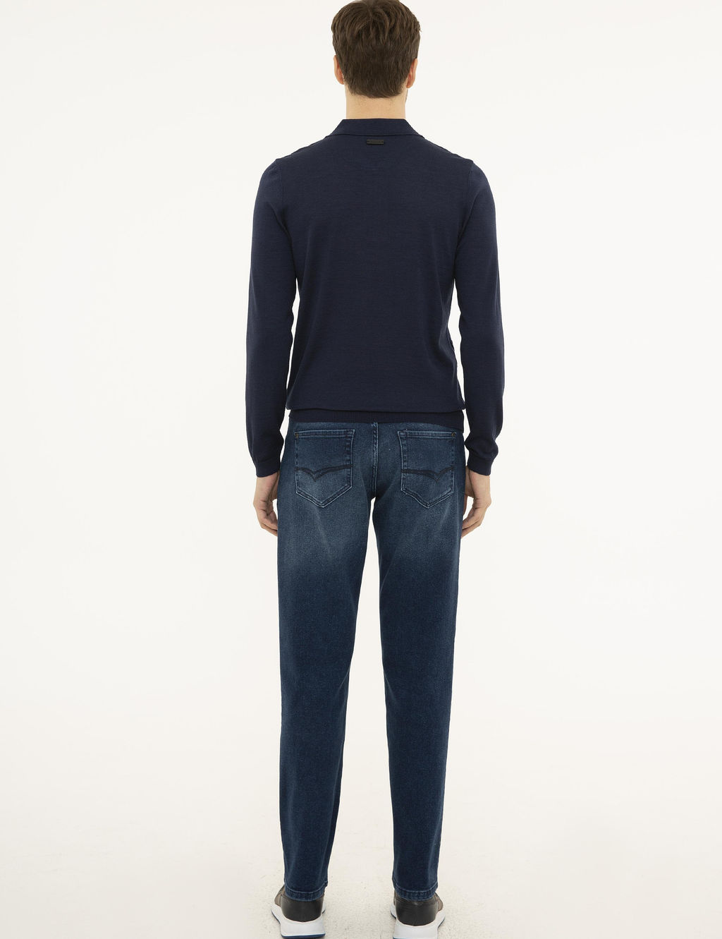 Темно-синие джинсовые брюки стандартного кроя - Cacharel фото 3