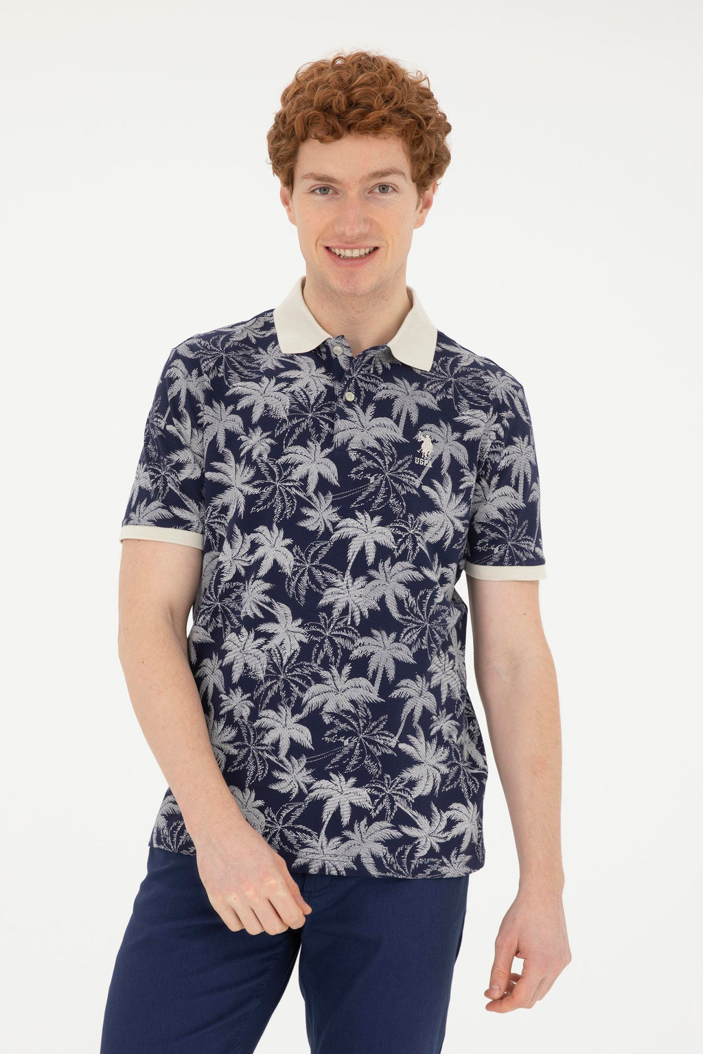 Мужская темно-синяя футболка - U.s. polo assn фото 3