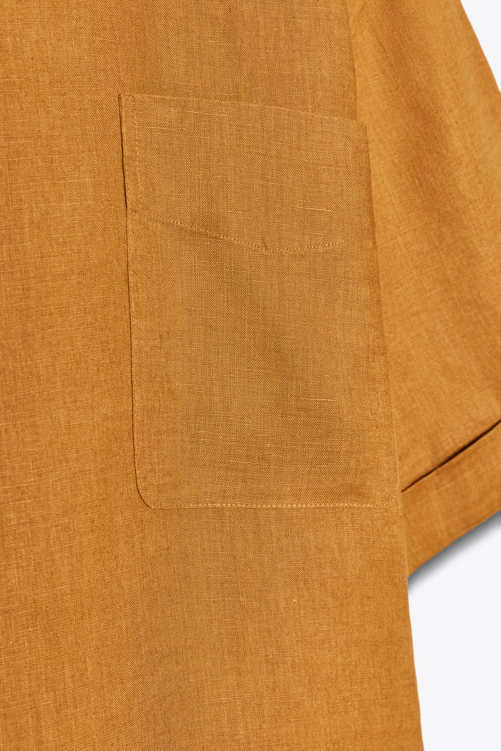 ZW COLLECTION LINEN SHORT SLEEVE TOP - Zara фото 8