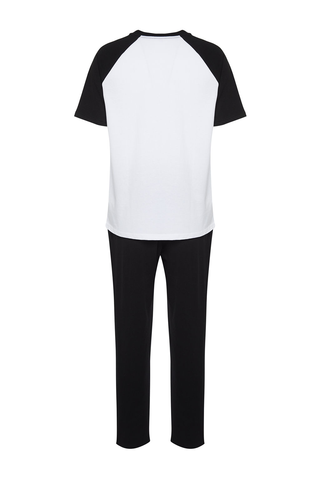 TRENDYOL MAN Siyah Beyaz Bask?l? Reglan Kol Regular Fit Orme Pijama Tak?m? TMNSS24PT00014 - Trendyolmilla фото 8