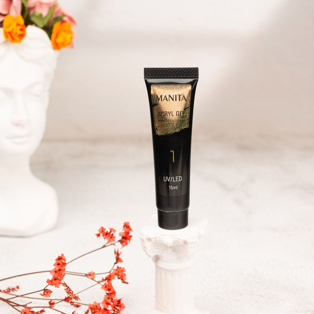 Manita Professional Акриловый гель для моделирования ногтей №01, прозрачный, 15 мл MP110101  фото 7