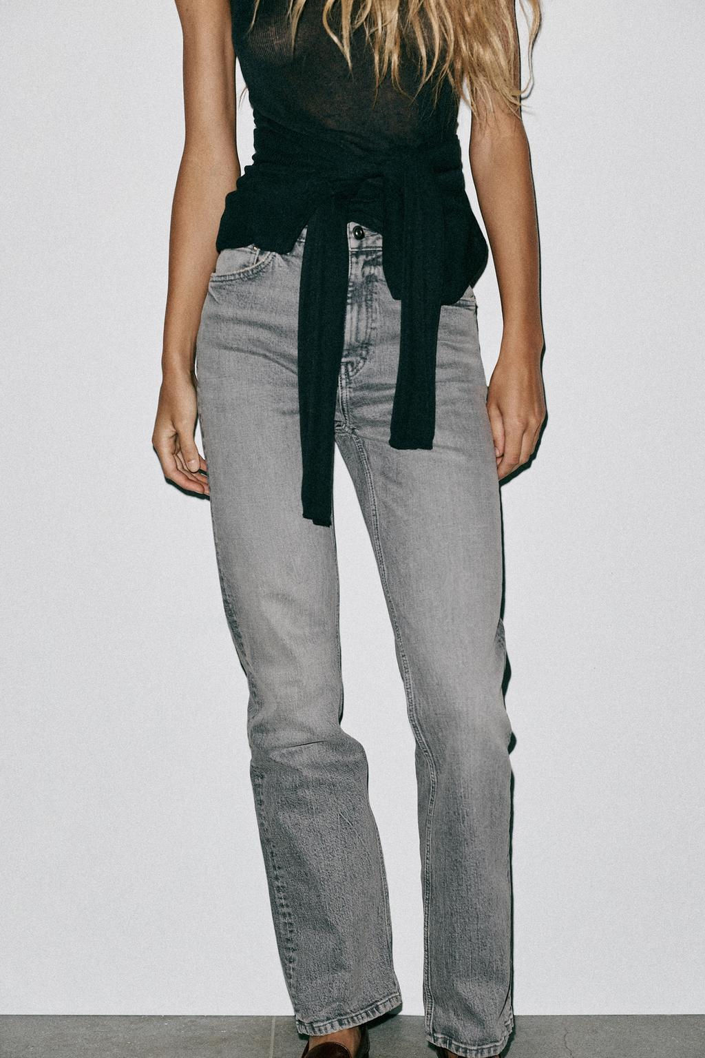 TRF HIGH-WAIST STRAIGHT LEG JEANS - Zara фото 2