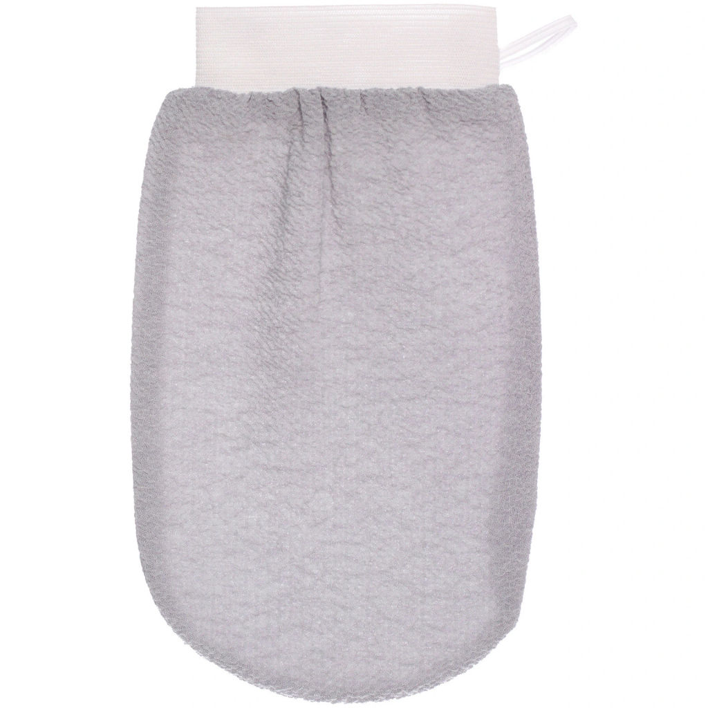 Цена за 2шт. Мочалка - варежка массажная "Premium - PASTERA", цвет серый агат, 24*15см (ZIPпакет)