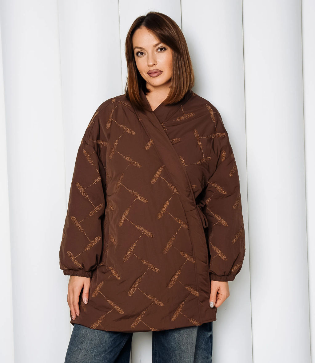 Куртка #КТ095 (1), шоколадный