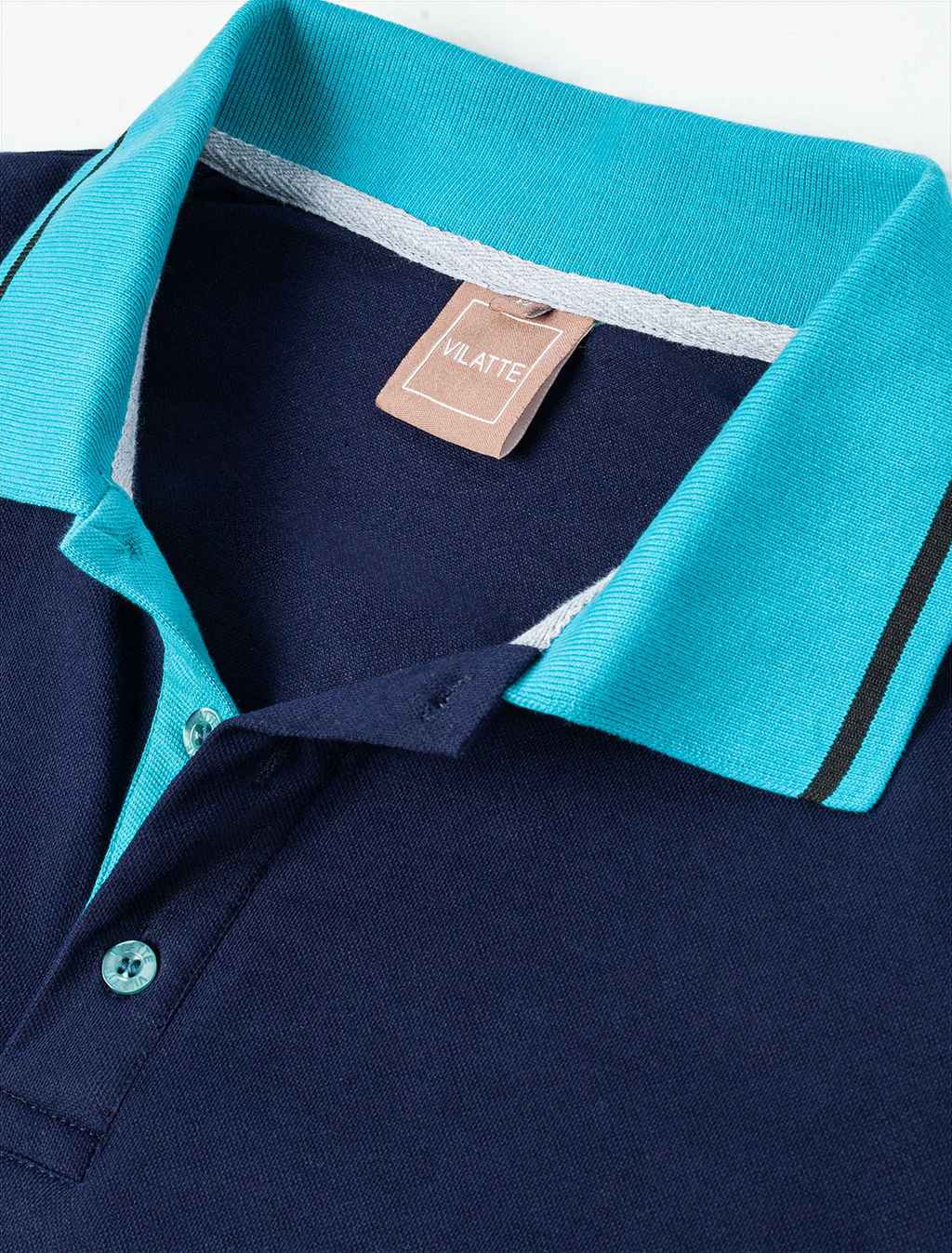 Футболка-поло из трикотажа "пике" с эластаном