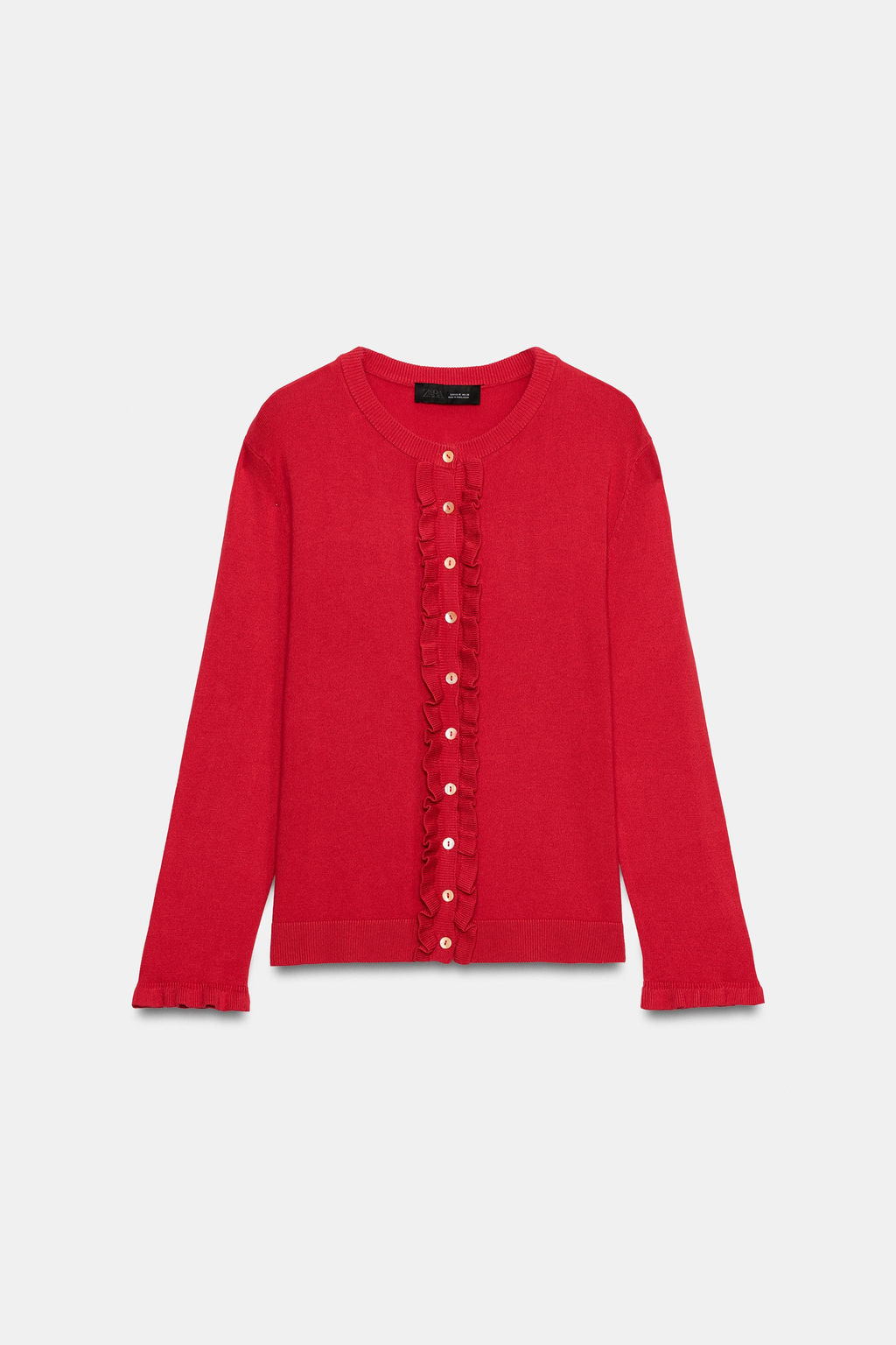CHAQUETA PUNTO VOLANTES / Rojo - Zara фото 7