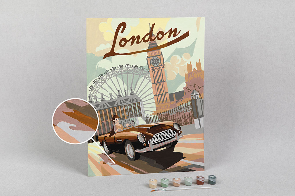 ФРЕЯ PKZ/PM-065 Набор для раскрашивания по номерам (на картоне) 40 х 30 см Поездка по Лондону фото 6