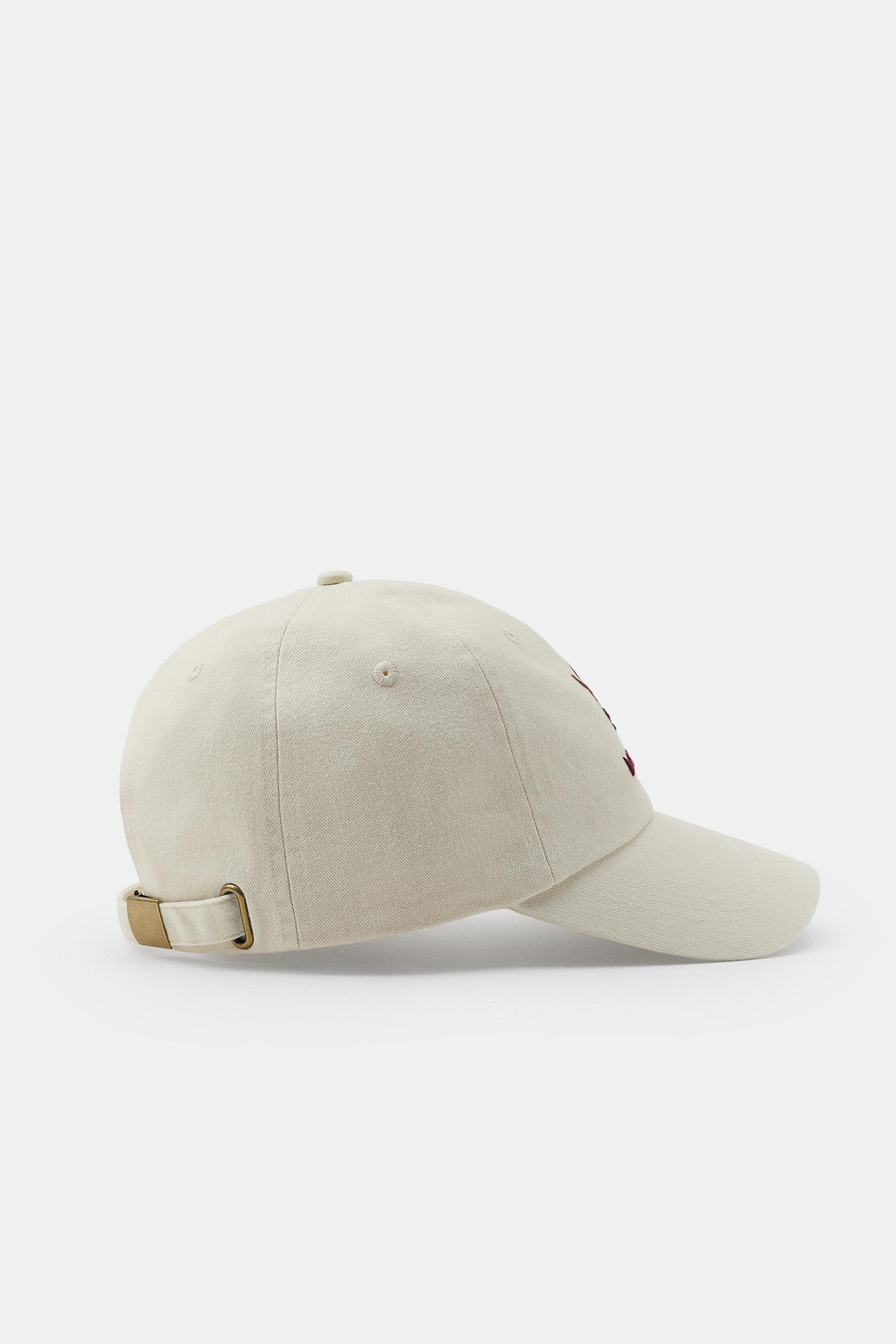 GORRA SARGA BORDADOS PERRO / Crudo
