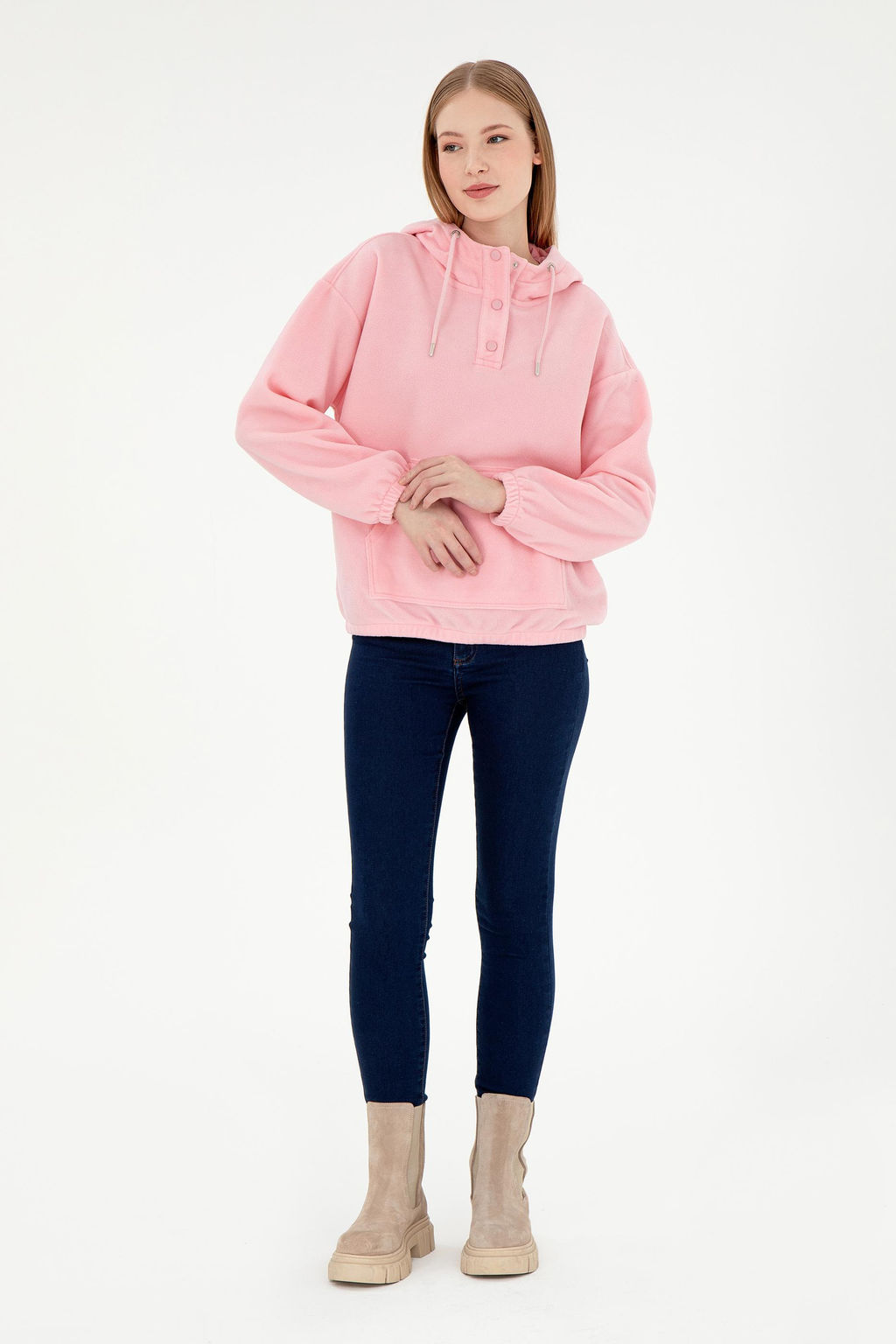 Женский пудровый свитшот Неожиданная скидка в корзине - U.s. polo assn фото 4